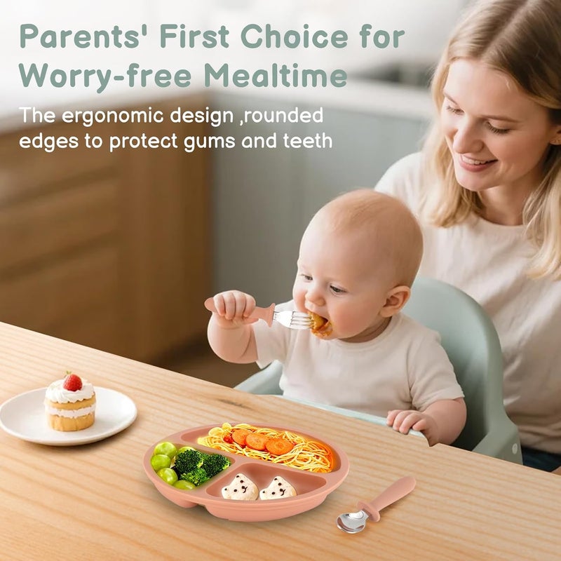 Eascrozn 6 Pack Toddler Utensils, kids Silverware with Silicone Handle, 18/8 Stainless Steel Children Safe Spoons and Forks Set Baby Feeding Essentials, Dishwasher Safe - Image 3